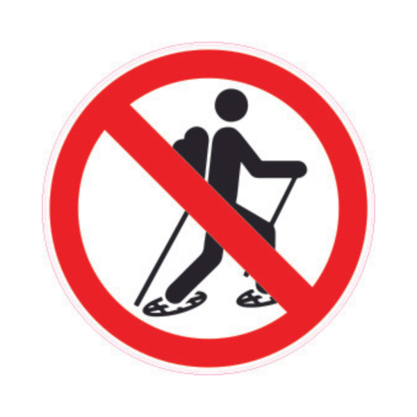 Balise Sticker Interdit aux raquettes BALI-STI110